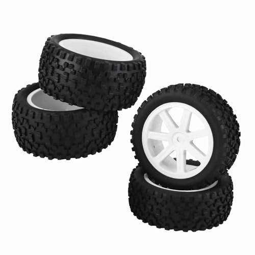 RC Racing Reifen, Gummireifen für 1/10 LKW, weiß, hochwertiger Gummi, für Profisportler, Hobbyisten, tägliche Nutzung, Wettkämpfe, Training, Sammlung und Ausstellung