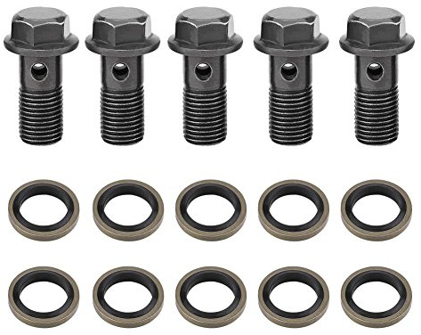 Raccord de Frein, Boulon Banjo, Boulons et rondelles Banjo de moto Banjo Frein pour maître-cylindre d'étrier de frein M10 x 1.25mm