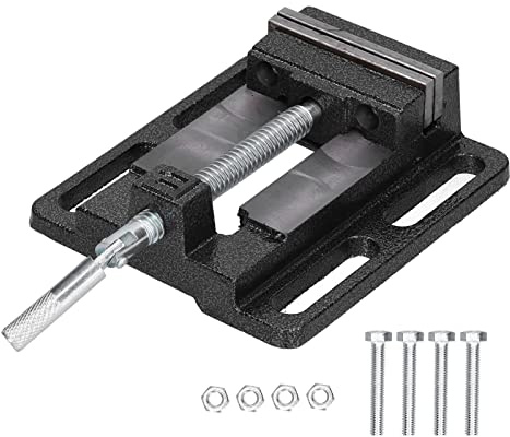 Flat Drill Press Vise American Accurate Mini Bench Vise for Home Mechanical Maintenance Bench Vise Drill, Pillar Drill