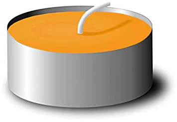 GREATOYAR Velas de Té, Candelitas, Velas Pequeñas, Velas de Té Aromáticas, Velas con Aroma, Velas Romanticas, Candle de Pasión, Larga Duración, 8 Horas, Naranja, 36 Unidades