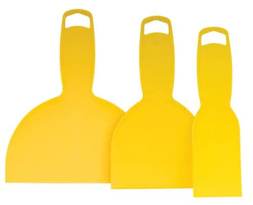 Garden Mile Durable 3pc Putty Knife Set - Plastic Scraper, Lightweight Painters Tool Easy to Clean Ideal for Filling Holes, Skimming or Spreader Plaster Wall Filler Use for Walls, Ceilings