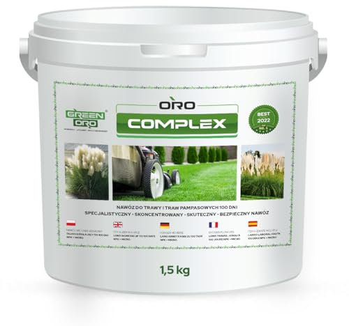 GREEN ORO ORO COMPLEX 1,5KG - Fertilizzante speciale altamente efficace per la cura del prato e il controllo del muschio