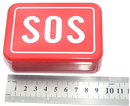 Dpofirs Barattoli per Kit di Sopravvivenza, Barattoli Rettangolari Vuoti per Organizer in Metallo, Scatola di Latta in Metallo, Supporti per Organizer per la Casa per Kit di Primo Soccorso