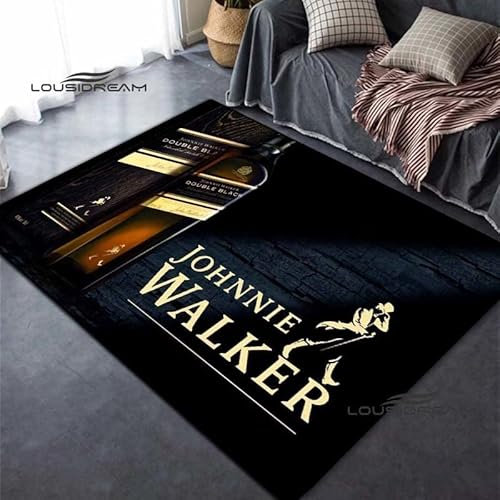 bailongma Tapis De Flanelle Imprimé Whisky Bar Moderne Grande Surface Tapis Doux Étude Chevet Tapis Antidérapant Tapis De Sol Antidérapant B1086 140×200CM