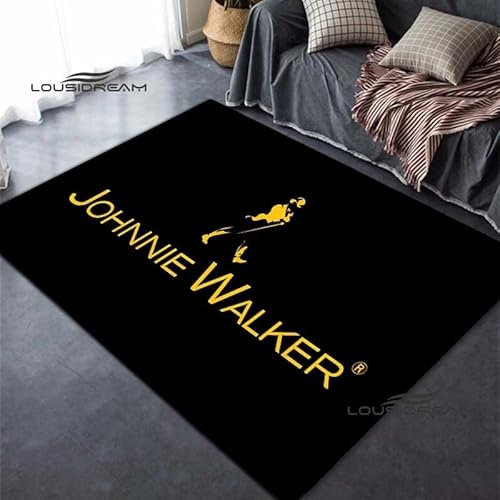 bailongma Tapis De Flanelle Imprimé Whisky Bar Moderne Grande Surface Tapis Doux Étude Chevet Tapis Antidérapant Tapis De Sol Antidérapant B1569 80×120CM