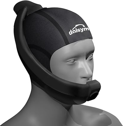 Dolsym Snorkel Tubo de Natación Integrado a Gorro de Neopreno