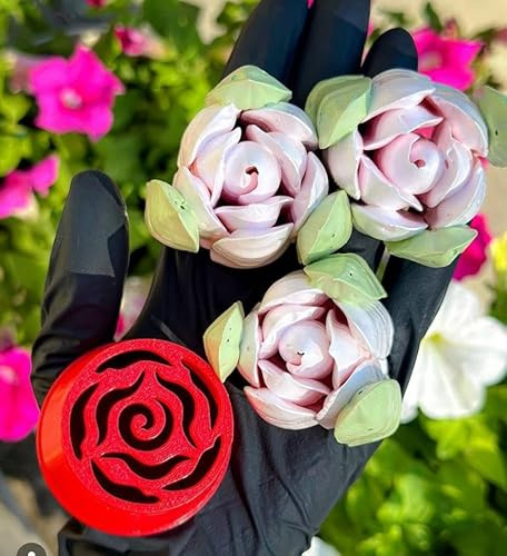 lrsweetdesign Juego de 3 cortadores de tulipanes, XXL, 5 cm de diámetro, plástico orgánico