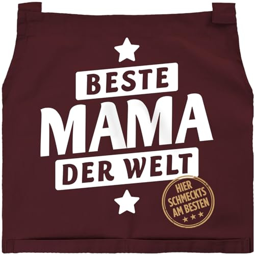 SpecialMeDamen Kochschürze Küchenschürze Beste Mama der Welt Geschenk zum Muttertag Baumwolle