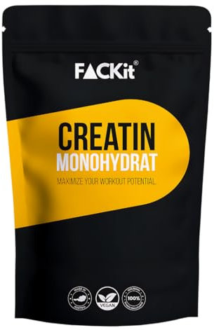 FACKit Kreatin Monohydrat Pulver - Mikronisiertes, hochdosiertes und rein veganes Creatin - Made in Austria - Verschiedene Größen (500 Gramm)
