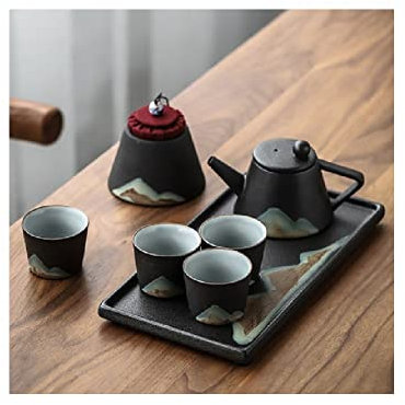 LFNXOVXF Set da tè Cinese Set da tè Cinese Kung Fu in Ceramica con Vassoio da tè e Piccoli Strumenti da tè, Servizio da tè in Porcellana