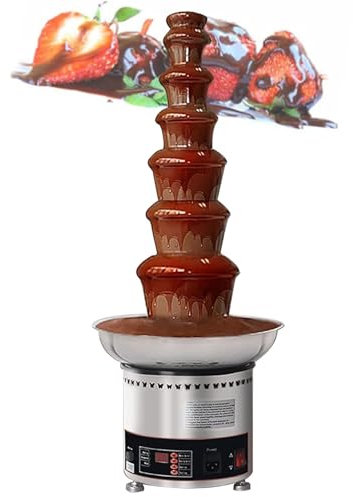 Torre De Derretimiento De Fuente De Chocolate, Fuente De Chocolate EléCtrica De 4 A 7 Niveles, MáQuina De Derretimiento De Cascada De Fondue De Acero Inoxidable, Fuente De Chocolate Comercial,7tiers