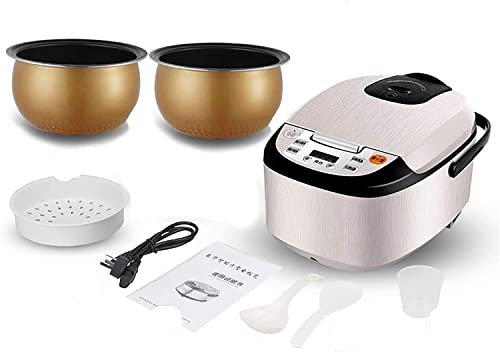 Cuociriso Elettrico Domestico, cuociriso Cuociriso Domestico Antiaderente a Doppia Lampadina, appuntamento 24 Ore su 24 e conservazione Automatica Calore 2-4 Persone