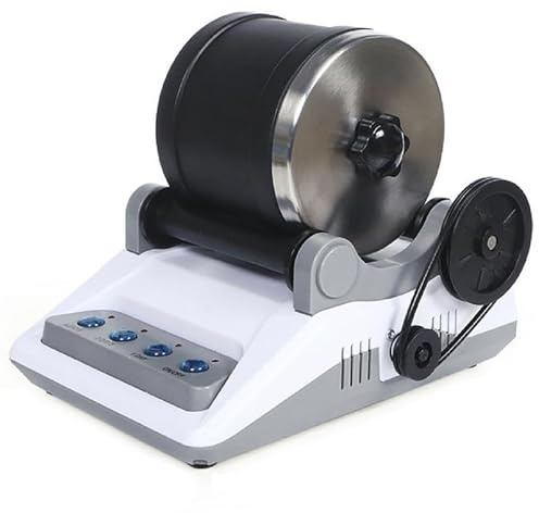RVUEM Kit Burattatore Professionale per Pietre, Lucidatrice Elettrica per Pietre Preziose, Giocattolo Fai da Te per Lucidare Pietre, Macchina per Levigare Pietre Preziose, con Pulsanti Timer