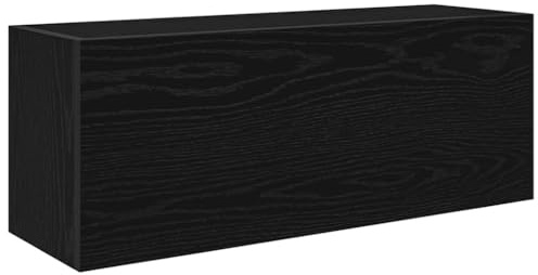 vidaXL Bad-Wandschrank Schwarz 80x25x30 cm Holzwerkstoff