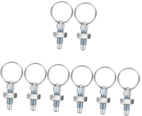 OKUMEYR 8 Piezas Pasador De Émbolo Pestillo Con Resorte Émbolo De Resorte Con Anillo De Tracción Émbolo De Retráctil Manual Pasador De Seguridad De Seguridad De