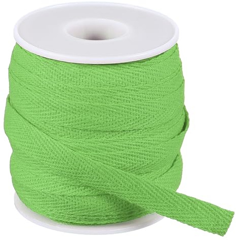 PATIKIL Cordoncino di ricambio piatto, 10 mm x 20 m, morbido, in cotone, per pantaloni della tuta, felpe sportive, felpa con cappuccio, cordoncino di ricambio, verde chiaro