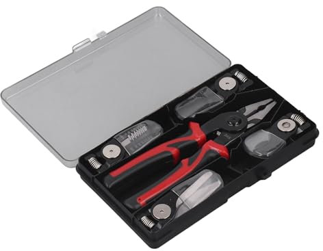 Set di Pinze Multifunzionali 5 in 1 con Teste Intercambiabili per Tagliare, Spelare e Crimpare - Pinza Combinata Multiuso con Custodia