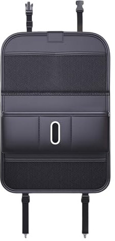 Organisateur de siège d'auto - Protecteur de siège arrière | Couvercle arrière à l'épreuve de l'eau avec 8 poches | Accessoires de voyage en voiture avec support de tablette à tampon | Support de