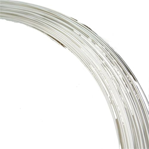 MULANGDI 1 Meter/Rolle Silberdraht 925 zur Schmuckherstellung, Drahtdurchmesser 0,3–2 mm, Sterlingsilber, runder Draht for Schmuck, DIY, Perlendraht, Zubehör(2.0mm)