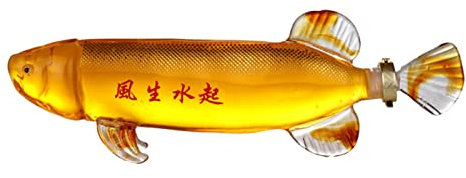 hameçon， Carafe à whisky en forme de poisson, bouteille de vin artisanale créative, carafe en verre en forme d'arowana, distributeur de liqueur en cristal for hommes, papa, vin, rhum, carafe(1000ml/33