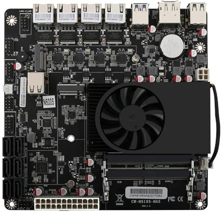 N5105 Industria NAS Motherboards 4 Cores 4 Threads Low Power Processor 4x2.5G i226 Network 2 M.2 Slot 6xSATA DP HDMI Mini ITX 170x170mm Soft Routing Board