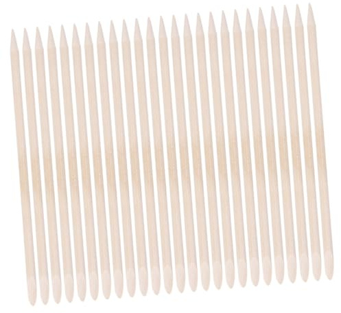 Healvian Bâtonnets en Bois Beige Repousse-cuticules et Élimination de Peau Morte Lot de 50 Outil Professionnel pour Manucure et Pédicure pour Soin des Ongles
