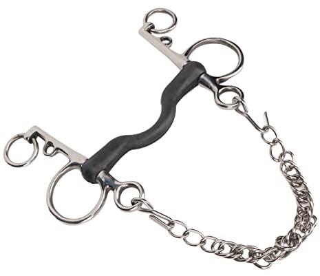 Yctze per Bocca di Cavallo in Acciaio Inossidabile - Filetto Sicuro Antiruggine con Rullo e Lucidatura a Mano Guida Confortevole (135MM)