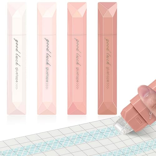 flintronic Cinta Adhesiva Doble Cara, 5m x 6mm Pegamento Roller Doble Cara, Pegamento en Cinta Roller, Cinta Adhesiva Doble Cara Dispensador, para Álbumes de Fotos, Tarjetas, Manualidades y Diarios