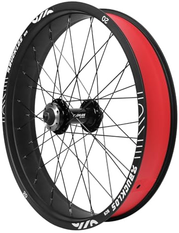 AEYINO 20x4.0 Zoll Fat Bike Vorderrad Laufradsatz Scheibenbremse | 135mm Nabe 9mm Schnellspanner Alu Felge 36H Speichen Vorderrad für E-Bike Mountainbike Beach Snow Cruiser Fahrrad