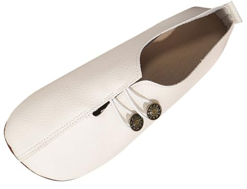 Summer Shoes, Women's Elegant Flat Shoes, Trainers, Leather Casual Shoes, Sporty Barefoot Shoes, Slip-On Slip-On Shoes, Ballerinas, Women's Shoes, Comfortable Sports Shoes with Buttons, Trekking Shoes