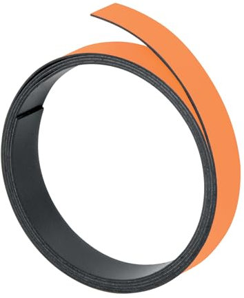Franken M802 05 - Cinta magnética, 100 cm x 10 mm, grosor: 1 mm, color naranja