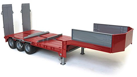 Bruder 1/16 Red Tri-axle Low Loader Trailer w/Ramps 42823