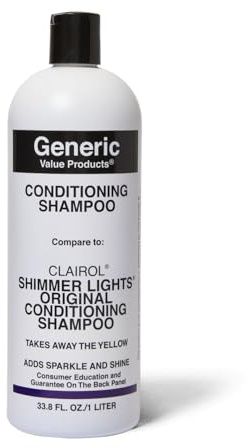 Generic Value Products Conditioning Purple Shampoo, Tones Down Brassiness, Brightens and Refreshes Faded Highlights, Removes Yellow Tones, 33.8 Oz