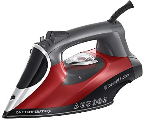 Russell Hobbs Ferro da Stiro - Temperatura per tutti i tessuti - 2600W, Colpo di Vapore Extra 210 g/min, Piastra in Ceramica Tormalina, Autopulente, Anticalcare, One-Ottimo-Temperatura,25090-56