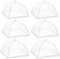 Vintoney 6pcs Cloche Alimentaire Pliable Anti-mouche Couvercle de Nourriture en Maille Pliant Tente Parapluie Anti-insectes Anti-moustiques Protection pour Barbecue Pique-nique Aliments