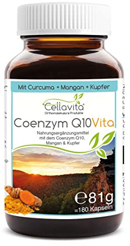 Cellavita Coenzym Q10 Vita CavaQ10 hochdosiert, bioverfügbar Kapseln (180 Kapseln)