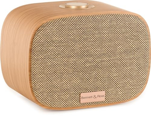Bennett & Ross BB-522 BN Sunderskog Bluetooth Lautsprecher - Hyggelige Soundbox mit furniertem Holz-Gehäuse - 60 Watt Musikleistung - 1x 5 + 2X 2 Lautsprecher - Bassreflexöffnung - Braun