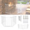 Sonnewelt Barrera Seguridad niños Escalera 310 cm, Valla Seguridad Infantil 5 Piezas, Vallas para Perros, Rejilla de protección para Chimenea, Barrera para niños y Mascotas, Color Blanco