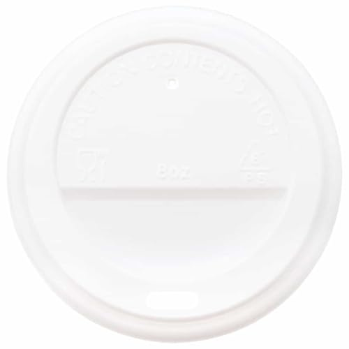 vidaXL Tapas de cartón para vasos de café Ø80 mm 8oz 1000 uds, tapa para vaso de papel, tapa de vaso de café desechable, tapa de vaso de café