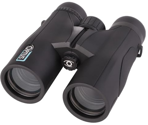 Optus Fernglas 10x42 mit Dachkantprismen, 10x Vergrößerung, mehrfach vergütete Optik, für Brillenträger, Gummiarmierung, Stativanschluss