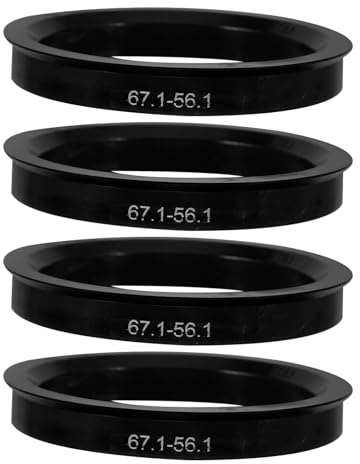 AKOOSY 4 Piezas Anillos Centradores de Rueda para Coche Plástico Anillos Centrados para Centro de Cubo Exterior Decoración Estética Vehículos