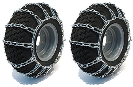 Oregon 67-001 Lawn & Garden Tire Snow Chains With 2-Link Spacing Size 16X650-8 & 15X600-6 Tire Snows