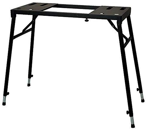 GEWA Geräteständer EQS-10 (Klavier Equipment, Keyboard und E-Piano, Höhenverstellbar, Breitenverstellbar, leichtes Gewicht, hohe Belastbarkeit, platzsparend), Schwarz