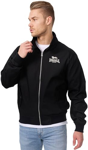 Lonsdale Herren Jacke Jacke Slim Fit Harrington, Black, M