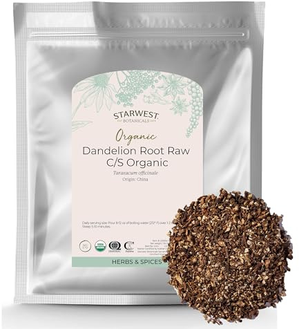 Starwest Botanicals Organic Raw Dandelion Root, Non-GMO - Bulk 1 lb Bag