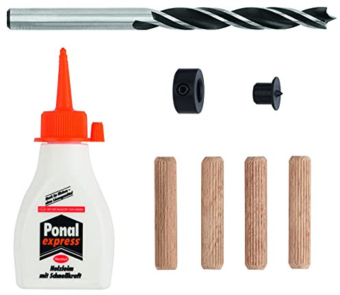 Bosch Accessories 32 pz. Set di tassellaggio 6x30 (Colla, Punta per Legno, Tasselli 6 x 30 mm)
