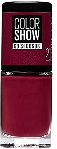 Maybelline New York Make-Up Nailpolish Color Show Nagellack Blush Berry / Ultra glänzender Farblack in knalligem violett Bordeaux, 7 ml