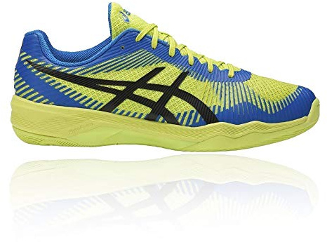 Asics Volley Elite FF, Chaussures de Volleyball Homme, Vert (Energy Green/Directoire Blue/Black 7743), 44 EU