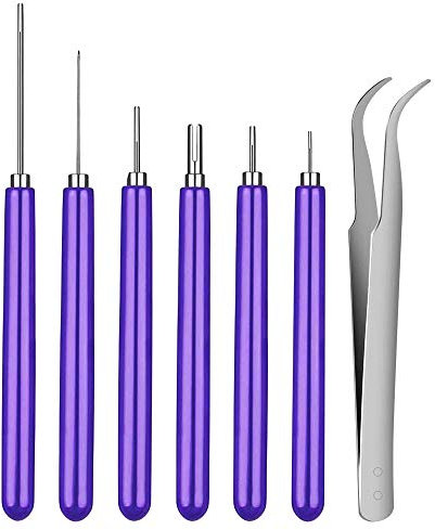 WLICCHS 7 Stücke unterschiedliche Größe Quilling Werkzeuge Quilling-Papierstreifen Stift für Art Craft DIY Paper Card Machen Projekt, Slotting Paper Quilling Schlitz-Werkzeuge Kit