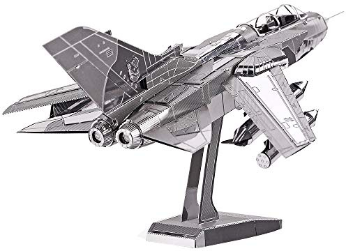 Piececool 3D Metal Puzzle for Adults, Tornado Fighter Jet Military Airplane Models Kits to Build for Teens Men Hobbies DIY 3D Puzzles, Great Birthday Gifts, 83 Pcs